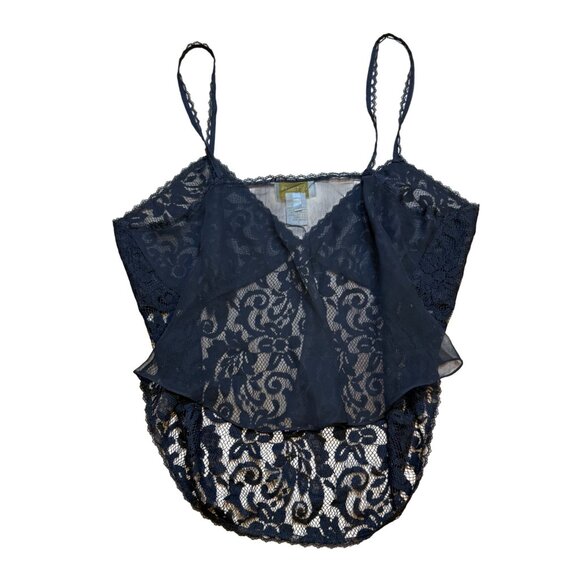 90s Victorias Secret Gold Label Black Lace Cami L - Picture 2 of 6